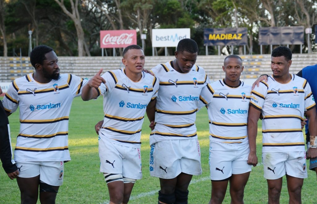 Sanlam Boland Cavaliers Thurlow Marsh speaks to his charges after the SA Cup Round Nine against EP Elephants, in Gqeberha, on Saturday, 10 May 2025. Photo by Michael Sheehan.