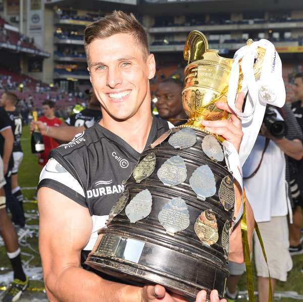 Louis Schreuder, the last time he was in action in the Carling Currie Cup. He won the trophy with the Sharks in 2018. Photo by Ashley Vlotman/Gallo Images